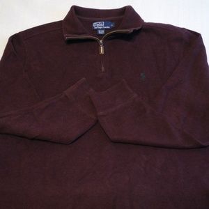 Polo Ralph Lauren Sz. Lg 1/4 Zip Maroon Sweater
